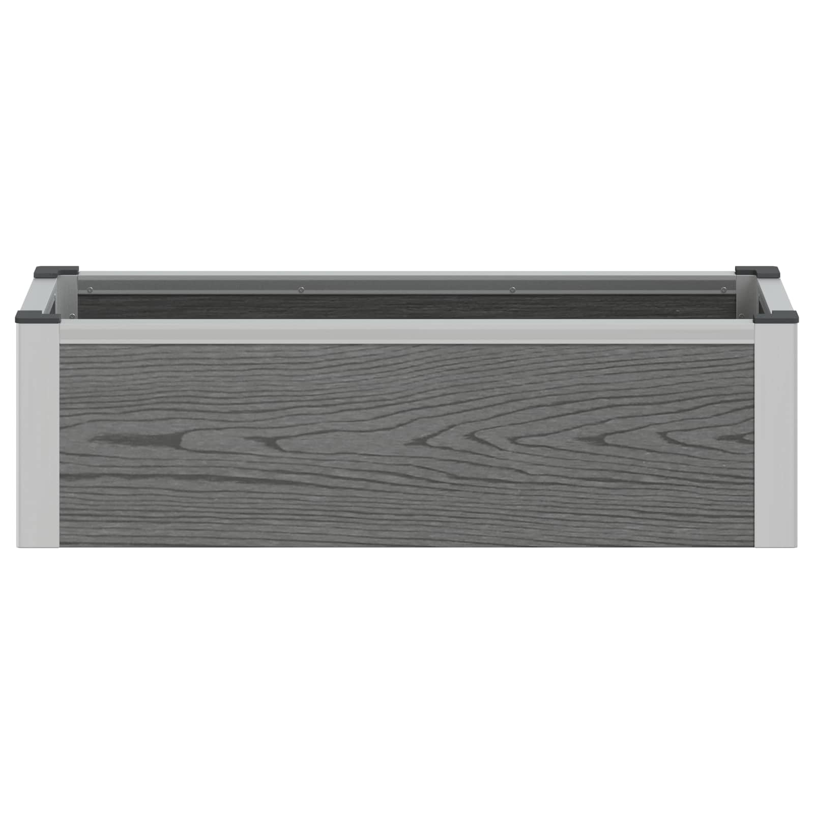 vidaXL Υπερυψωμένη Ζαρντινιέρα Γκρι 75 x 30 x 22 εκ WPC και Αλουμίνιο - Image 4
