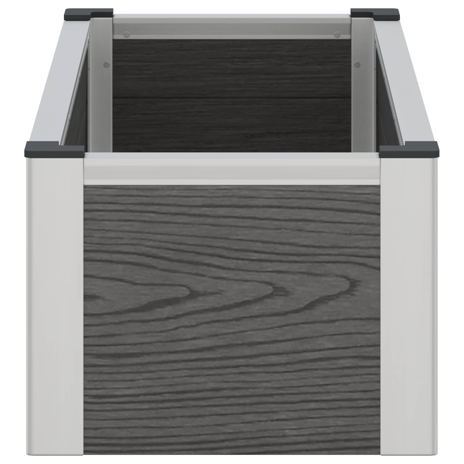 vidaXL Υπερυψωμένη Ζαρντινιέρα Γκρι 75 x 30 x 22 εκ WPC και Αλουμίνιο - Image 5