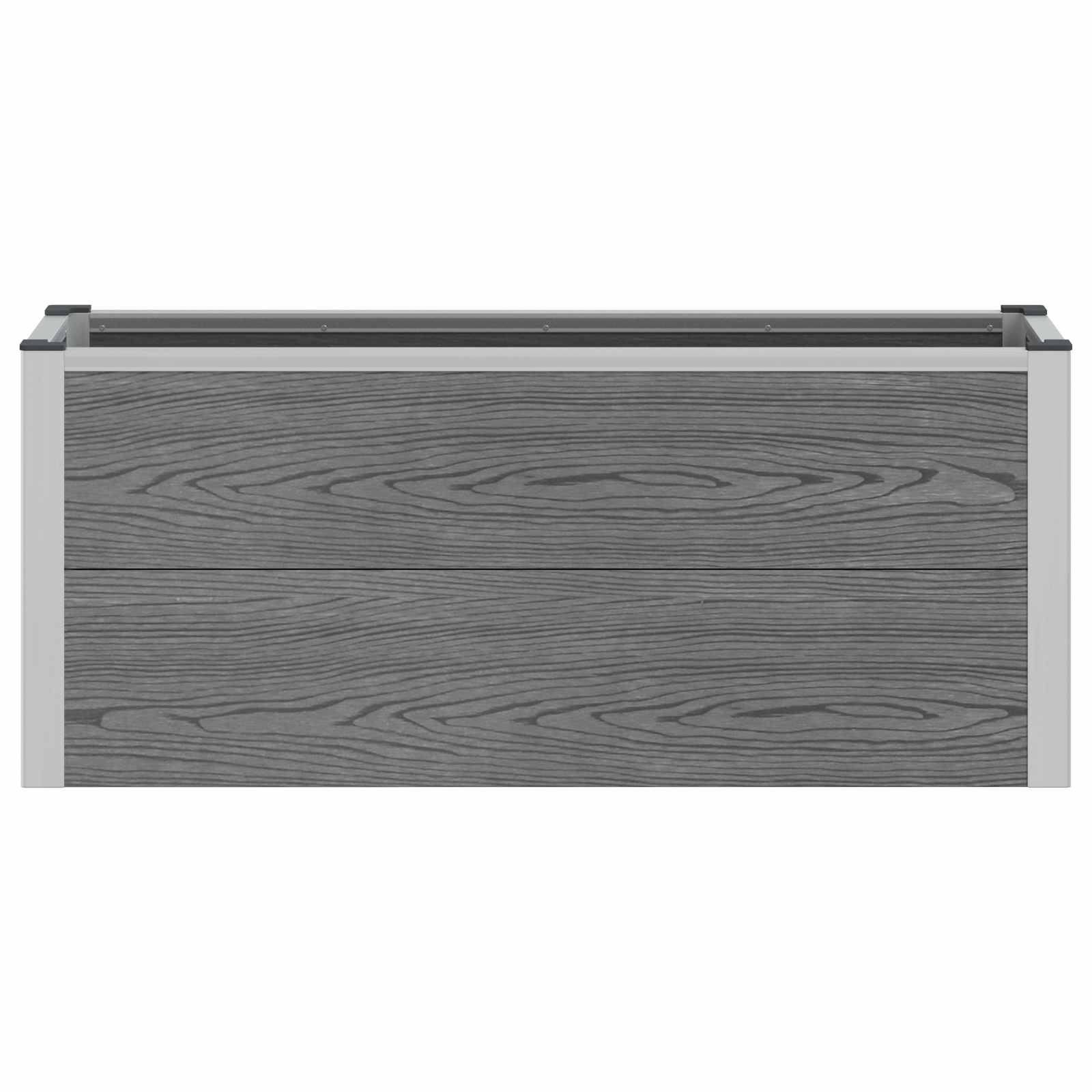 vidaXL Υπερυψωμένη Ζαρντινιέρα Γκρι 100 x 30 x 42 εκ WPC και Αλουμίνιο - Image 4