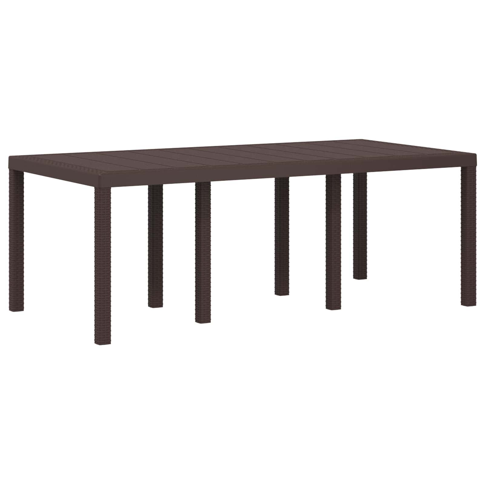 vidaXL Σέτ φαγητού για κήπο 7 τμχ. Καφέ και Taupe PP - Image 5