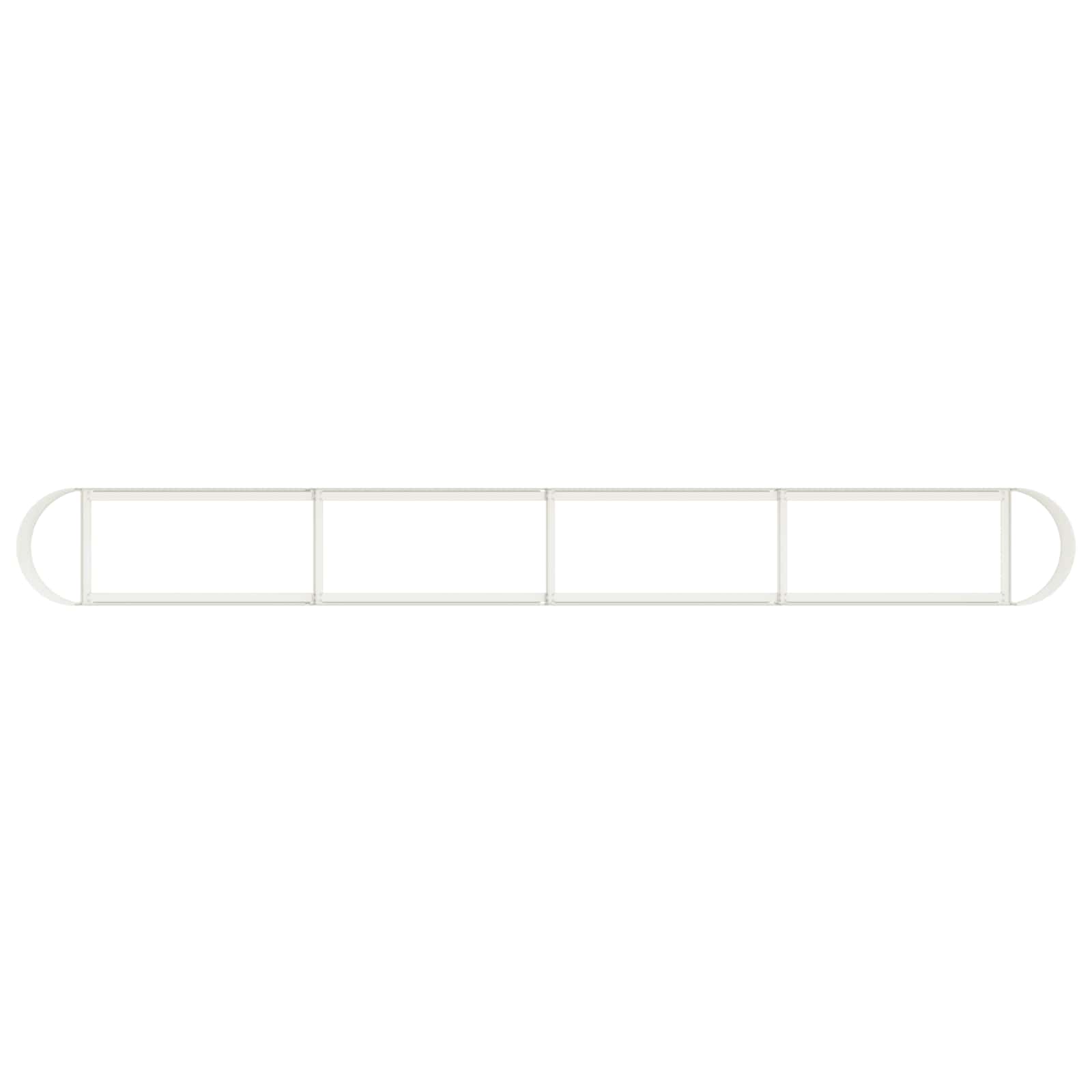 vidaXL Υψωμένο Κρεβάτι Κήπου Λευκό 360 x 40 x 40 εκ. - Image 5