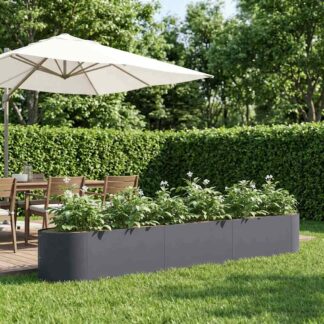 vidaXL Υψωμένο Κρεβάτι Κήπου Ανθρακί 300 x 40 x 40 εκ Ατσάλι