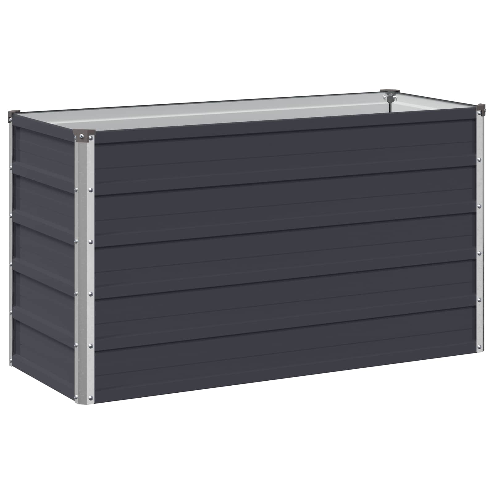 vidaXL Υψωμένο Κρεβάτι Κήπου Ανθρακί 100 x 40 x 55 cm - Image 2