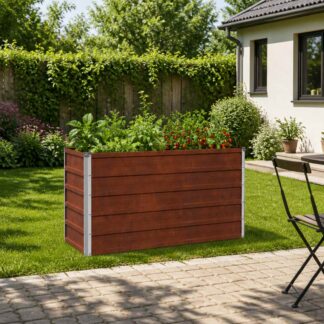 vidaXL Υψωμένο Κρεβάτι Κήπου Σκ rusty 100 x 40 x 55 cm κοντόν