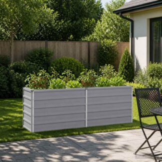 vidaXL Υψωμένο Κρεβάτι Κήπου Γκρι 160 x 40 x 55 εκ.