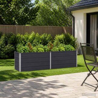 vidaXL Υψωμένο Κρεβάτι Κήπου Ανθρακί 160 x 40 x 55 εκ.