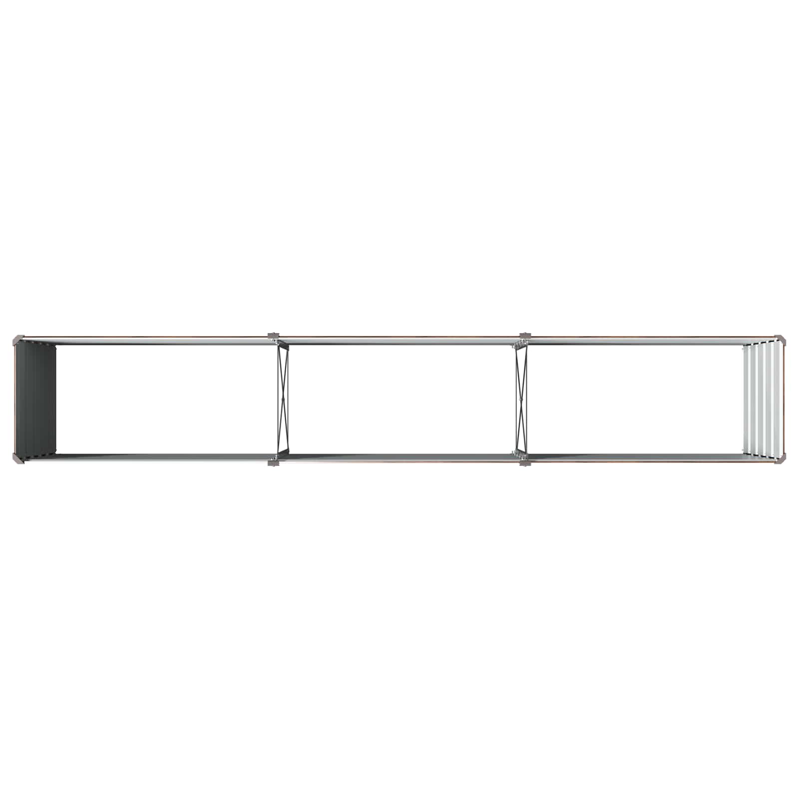 vidaXL Υψωμένο Κρεβάτι Κήπου Μαύρο 240 x 40 x 55 εκ. - Image 5