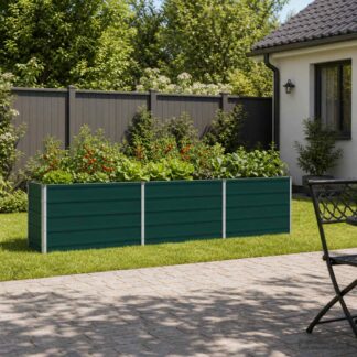 vidaXL Υψωμένο Κρεβάτι Κήπου Πράσινο 240 x 40 x 55 εκ.