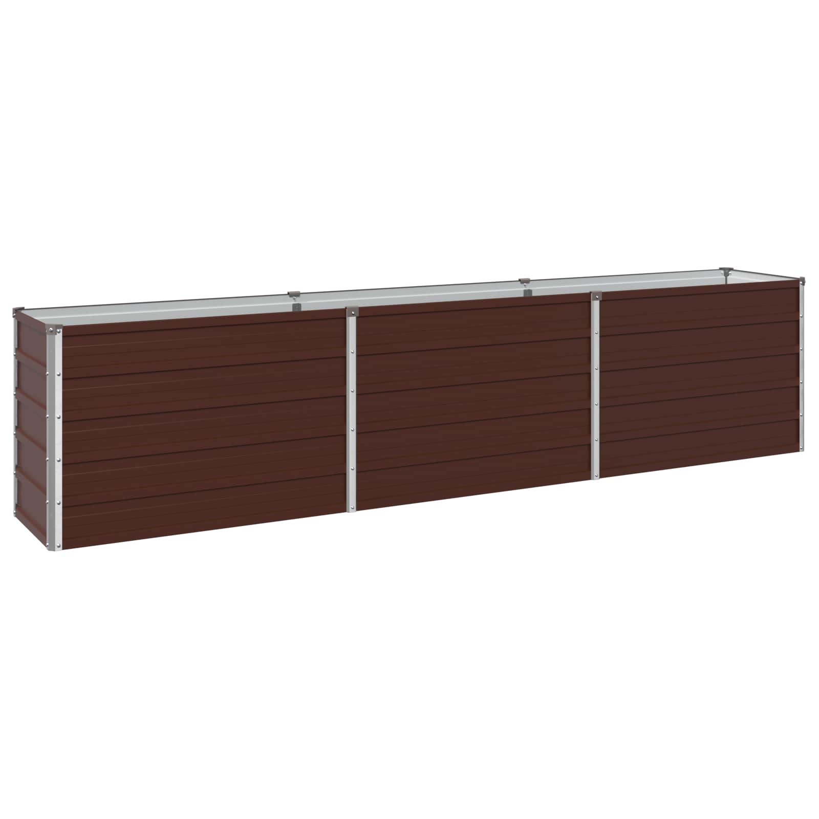 vidaXL Υψωμένο Κρεβάτι Κήπου Καφέ 240 x 40 x 55 εκ. - Image 2