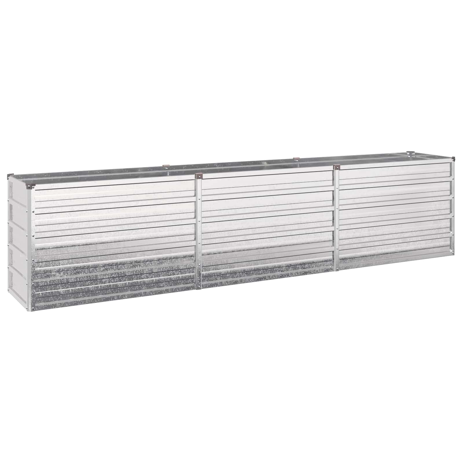 vidaXL Υψωμένο Κρεβάτι Κήπου Ασημί 240 x 40 x 55 εκ. γαλβανισμένο - Image 2