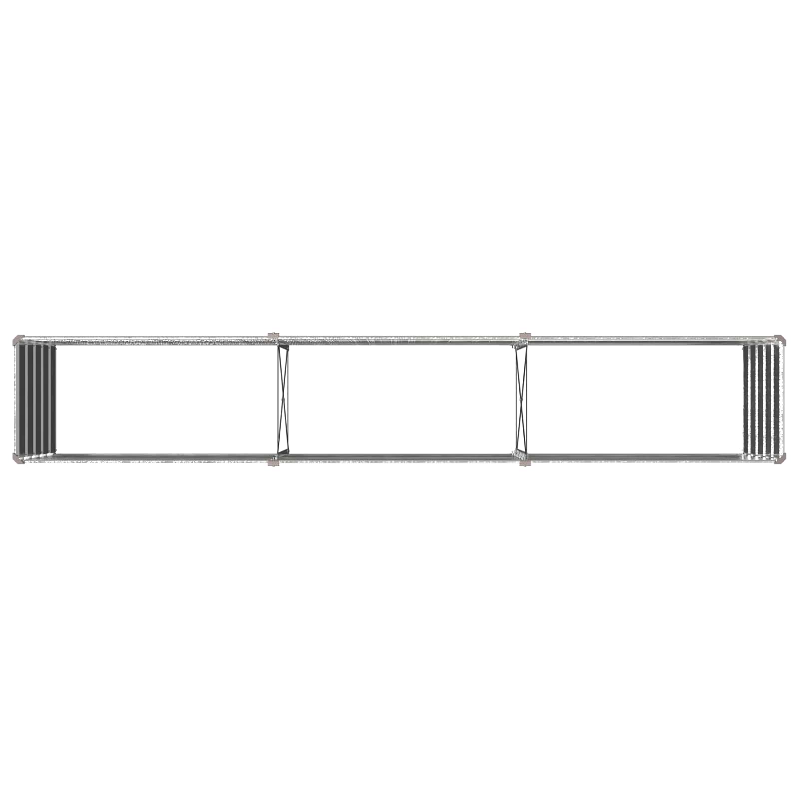 vidaXL Υψωμένο Κρεβάτι Κήπου Ασημί 240 x 40 x 55 εκ. γαλβανισμένο - Image 5