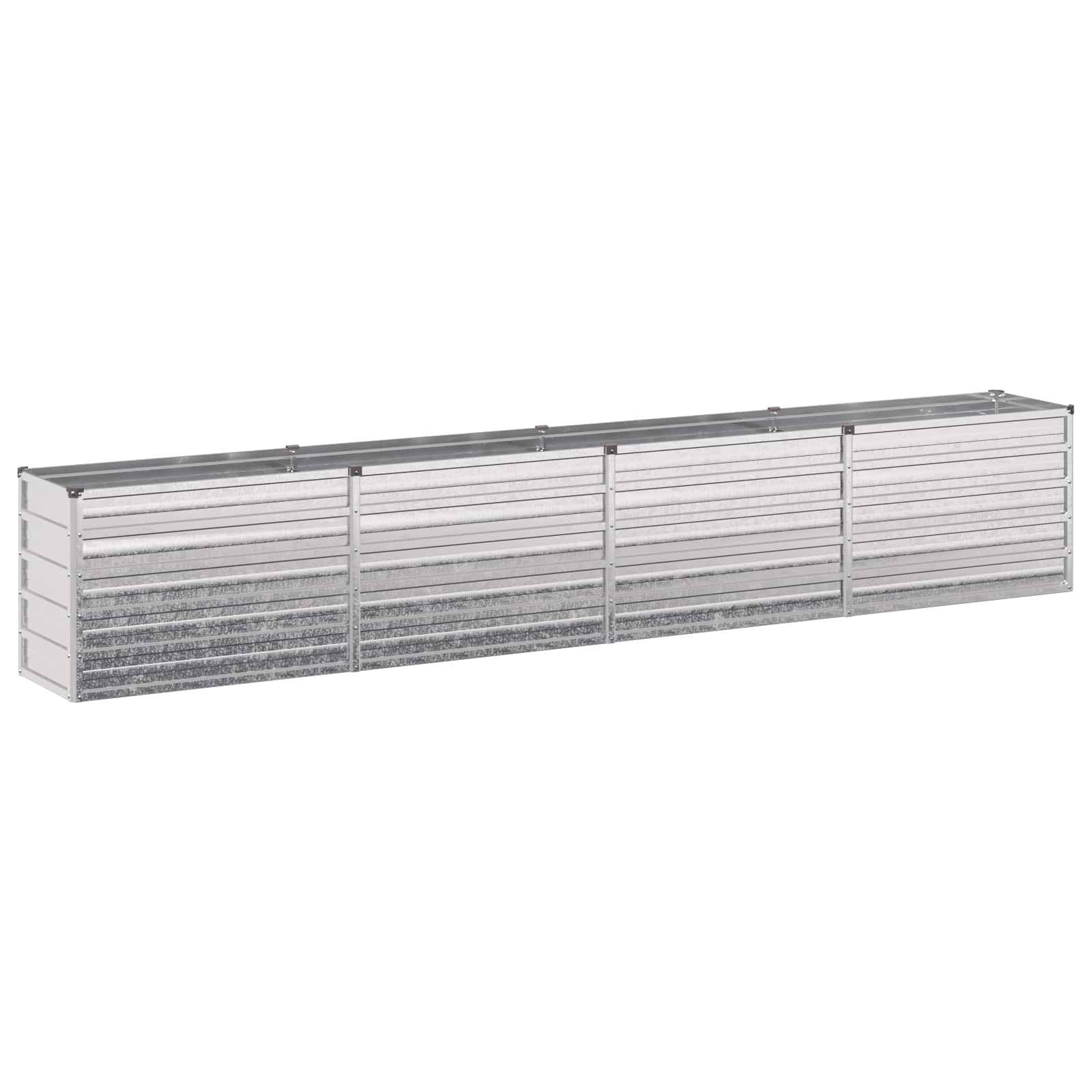 vidaXL Υψωμένο Κρεβάτι Κήπου Ασημί 320 x 40 x 55 εκ. γαλβανισμένο - Image 2