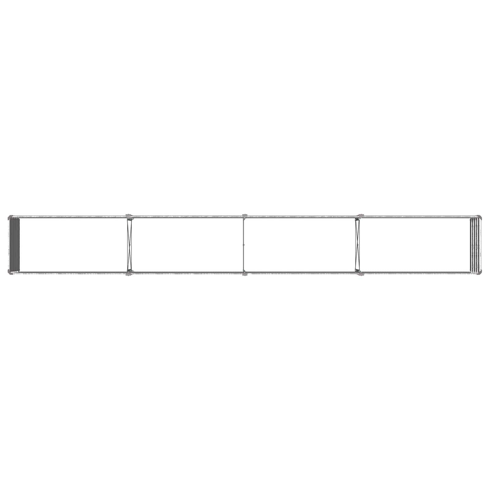 vidaXL Υψωμένο Κρεβάτι Κήπου Ασημί 320 x 40 x 55 εκ. γαλβανισμένο - Image 5