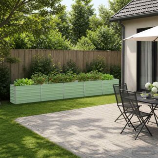 vidaXL Υψωμένο Κρεβάτι Κήπου Παστέλ Πράσινο 400 x 40 x 55 εκ.
