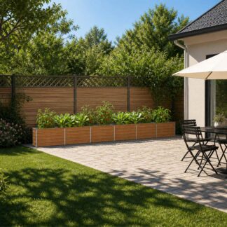 vidaXL Υψωμένο Κρεβάτι Κήπου Ξύλινο Καφέ 600 x 40 x 55 εκ.