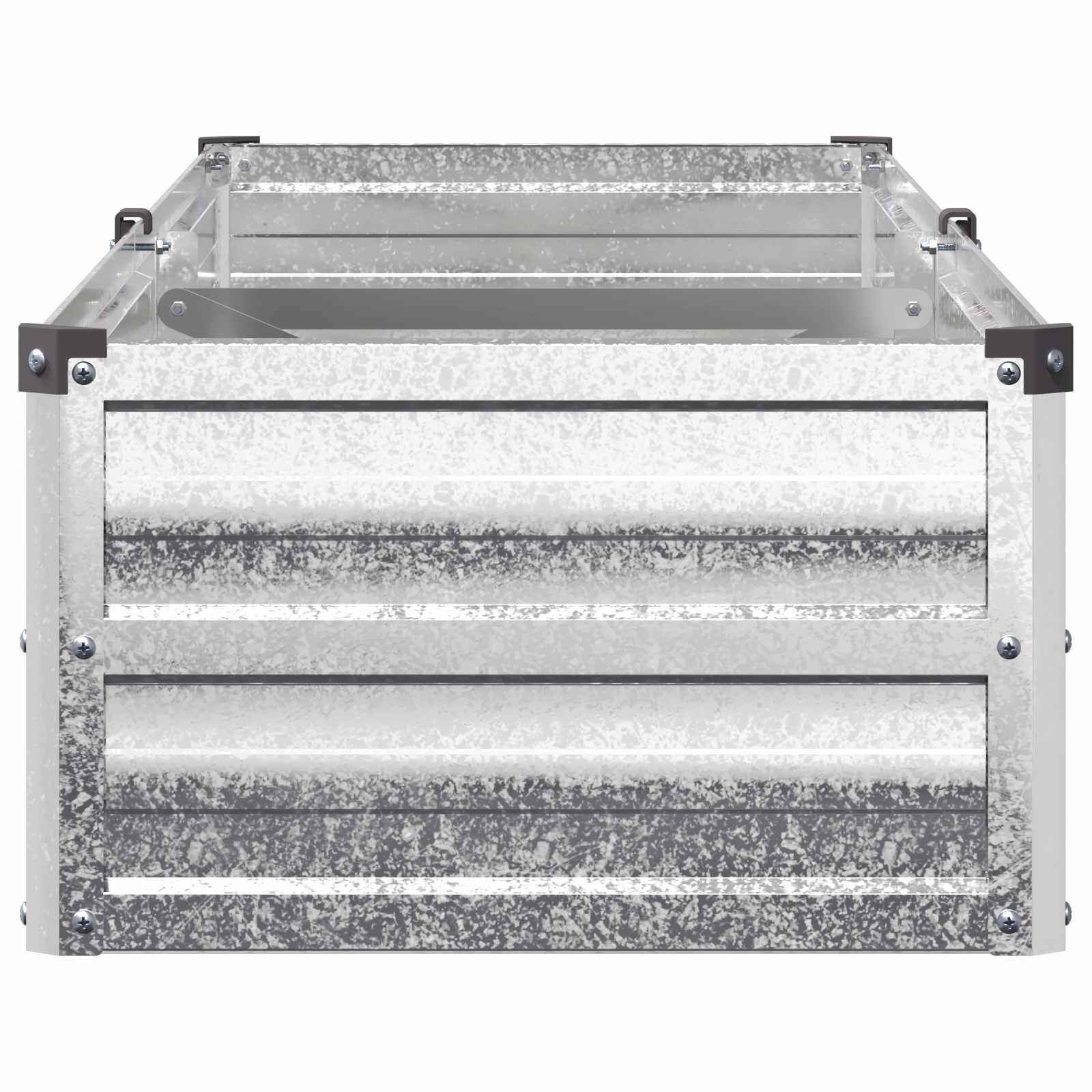 vidaXL Υψωμένο Κρεβάτι Κήπου Ασημί 160 x 40 x 24 εκ. γαλβανισμένο - Image 4