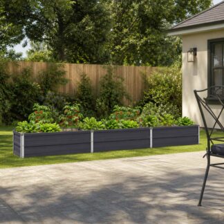vidaXL Υψωμένο Κρεβάτι Κήπου Ανθρακί 240 x 40 x 24 εκ.