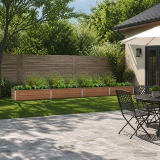 vidaXL Υψωμένο Κρεβάτι Κήπου Ξύλινο Καφέ 320 x 40 x 24 εκ.