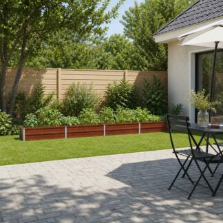 vidaXL Υψωμένο Κρεβάτι Κήπου Σκ rusty 320 x 40 x 24 εκ. κοντόν