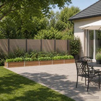 vidaXL Υψωμένο Κρεβάτι Κήπου Ξύλινο Καφέ 400 x 40 x 24 εκ.