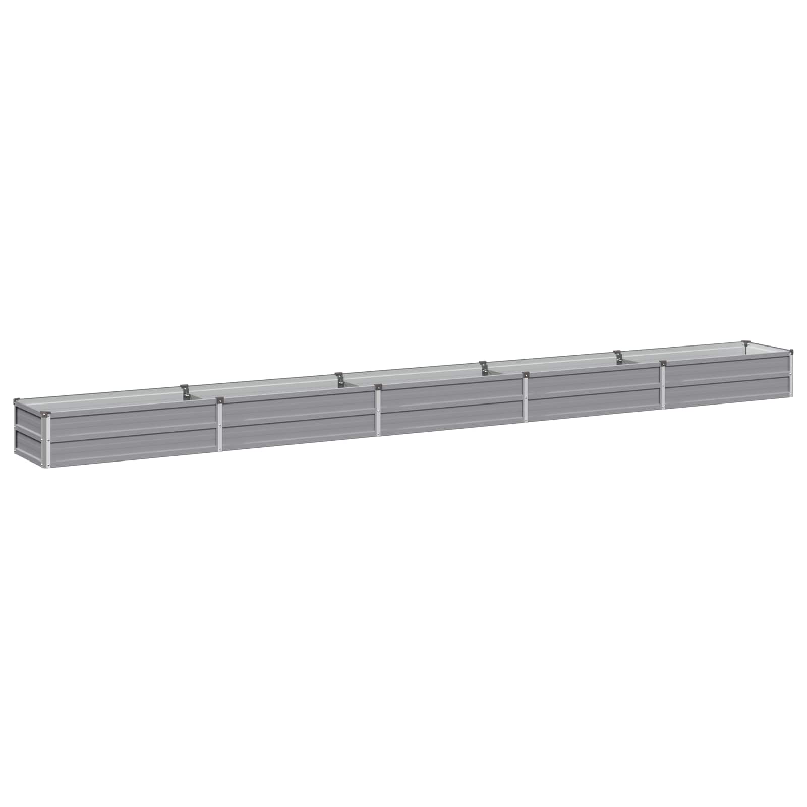 vidaXL Υψωμένο Κρεβάτι Κήπου Γκρι 400 x 40 x 24 εκ. - Image 2