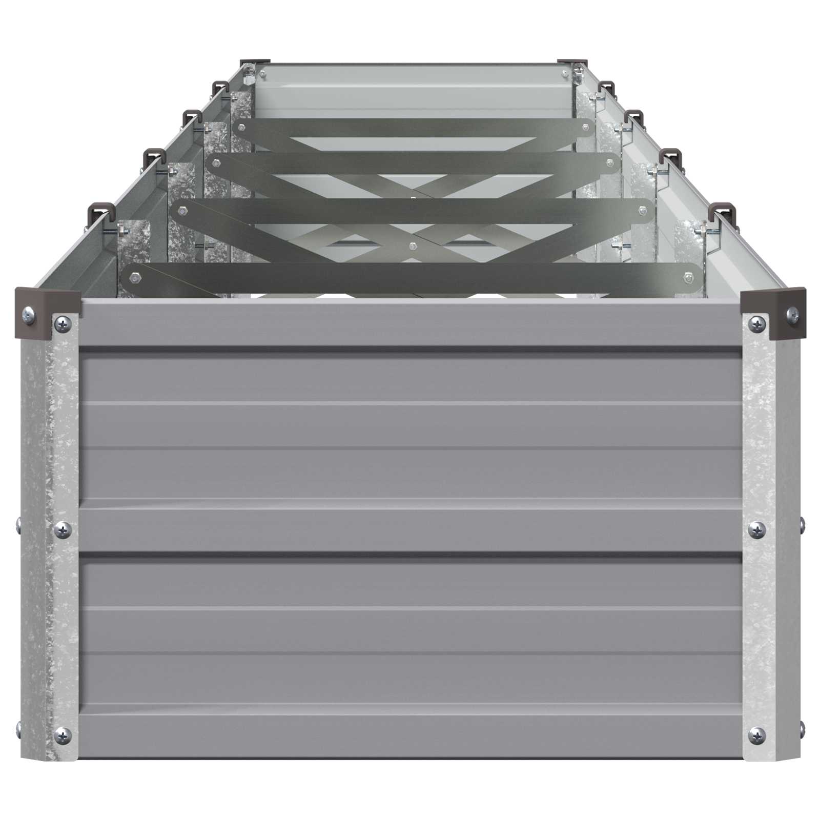 vidaXL Υψωμένο Κρεβάτι Κήπου Γκρι 400 x 40 x 24 εκ. - Image 4