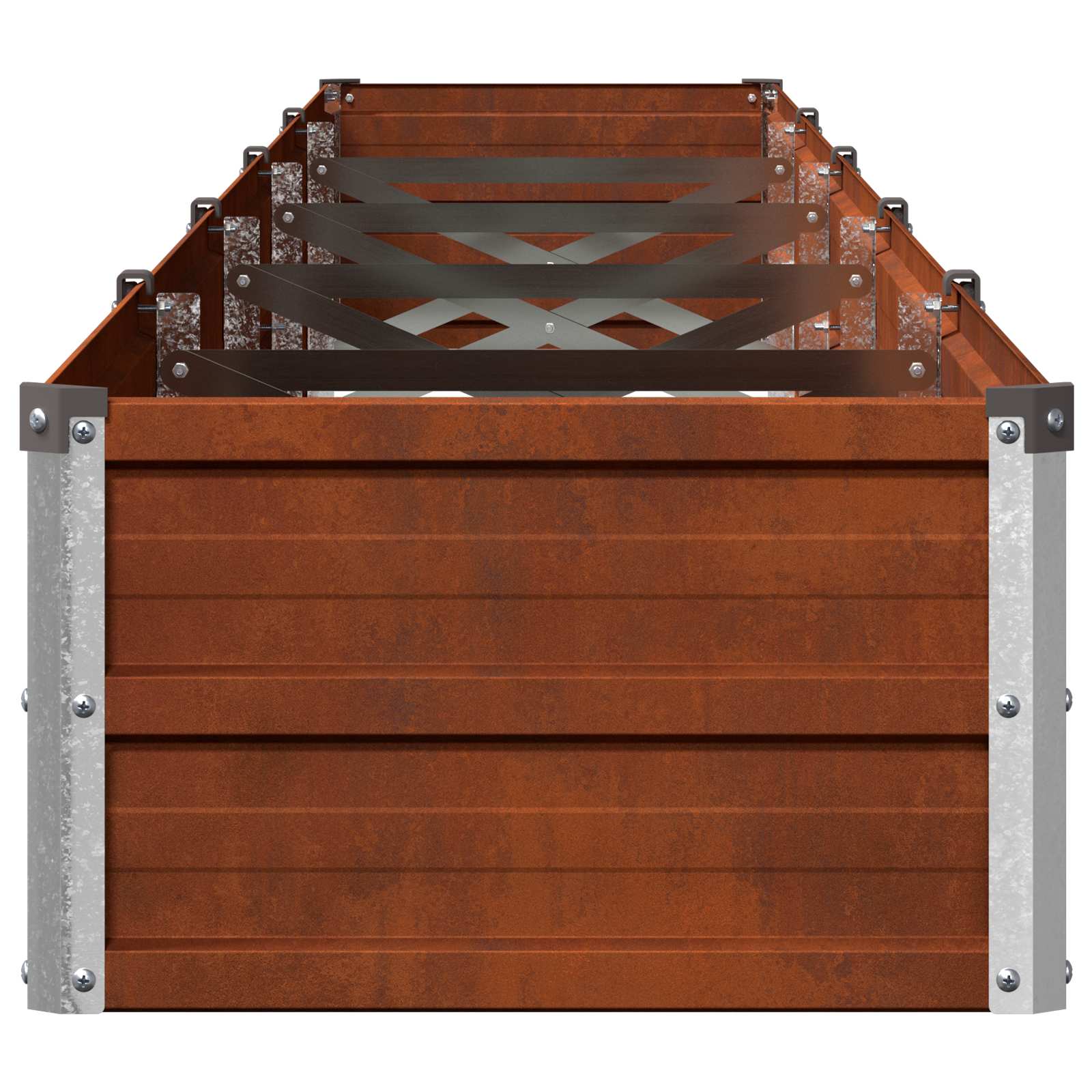 vidaXL Υψωμένο Κρεβάτι Κήπου Σκ rusty 400 x 40 x 24 εκ. κοντόν - Image 5
