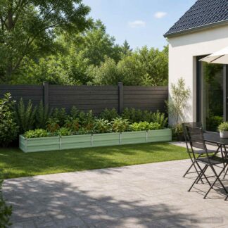 vidaXL Υψωμένο Κρεβάτι Κήπου Παστέλ Πράσινο 400 x 40 x 24 εκ.