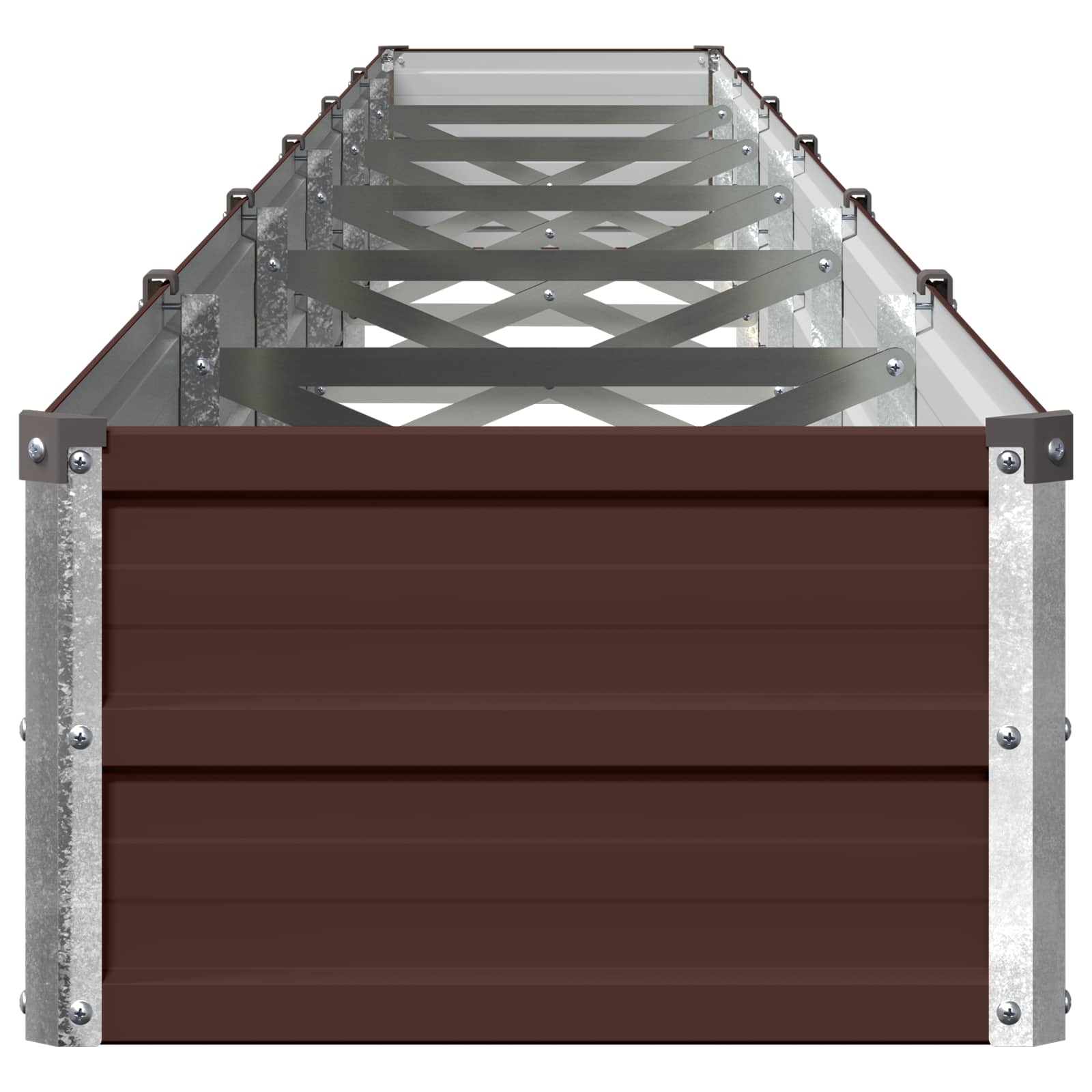 vidaXL Υψωμένο Κρεβάτι Κήπου Καφέ 480 x 40 x 24 εκ. - Image 4