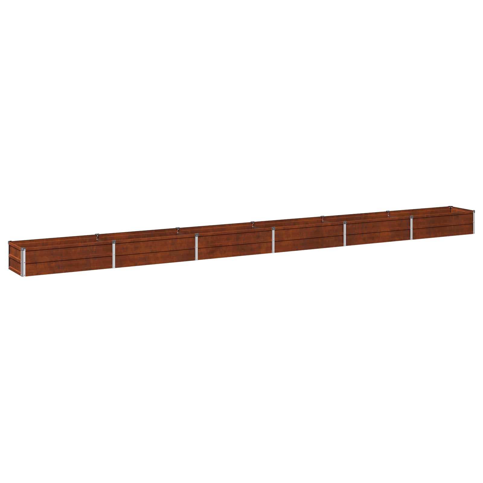 vidaXL Υψωμένο Κρεβάτι Κήπου Σκ rusty 480 x 40 x 24 εκ. κοντόν - Image 2