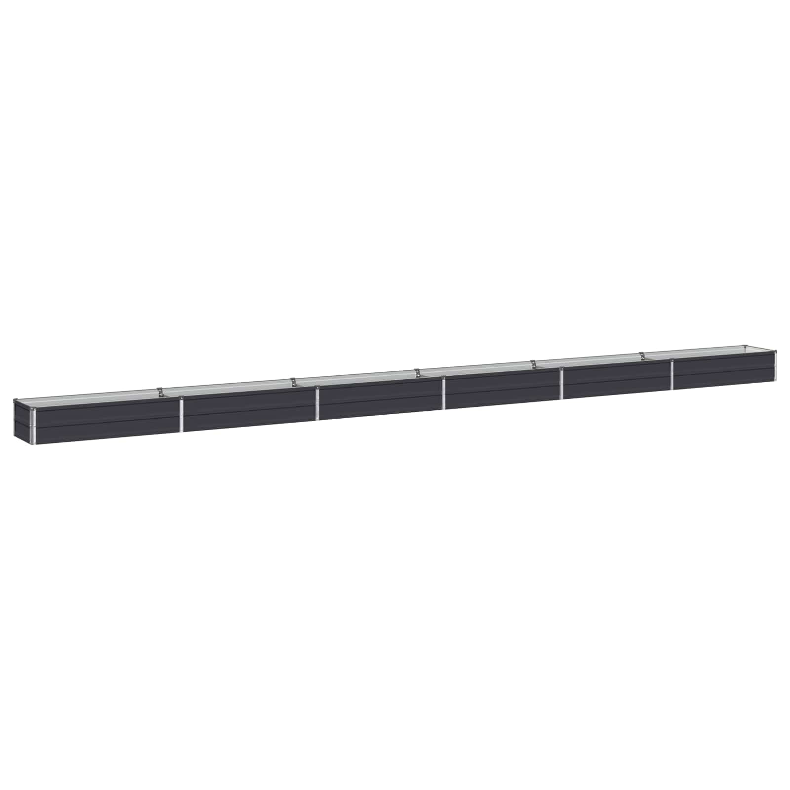 vidaXL Υψωμένο Κρεβάτι Κήπου Ανθρακί 600 x 40 x 24 εκ.