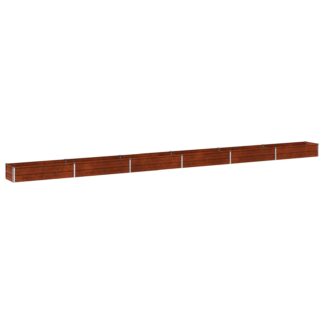 vidaXL Υψωμένο Κρεβάτι Κήπου Σκ rusty 600 x 40 x 24 εκ. κοντόν