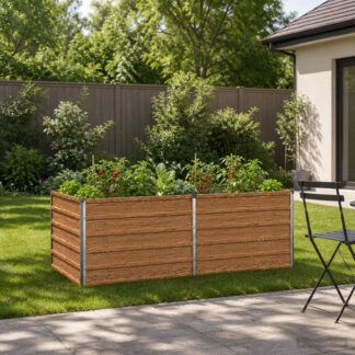 vidaXL Υψωμένο Κρεβάτι Κήπου Ξύλινο Καφέ 160 x 80 x 55 εκ.