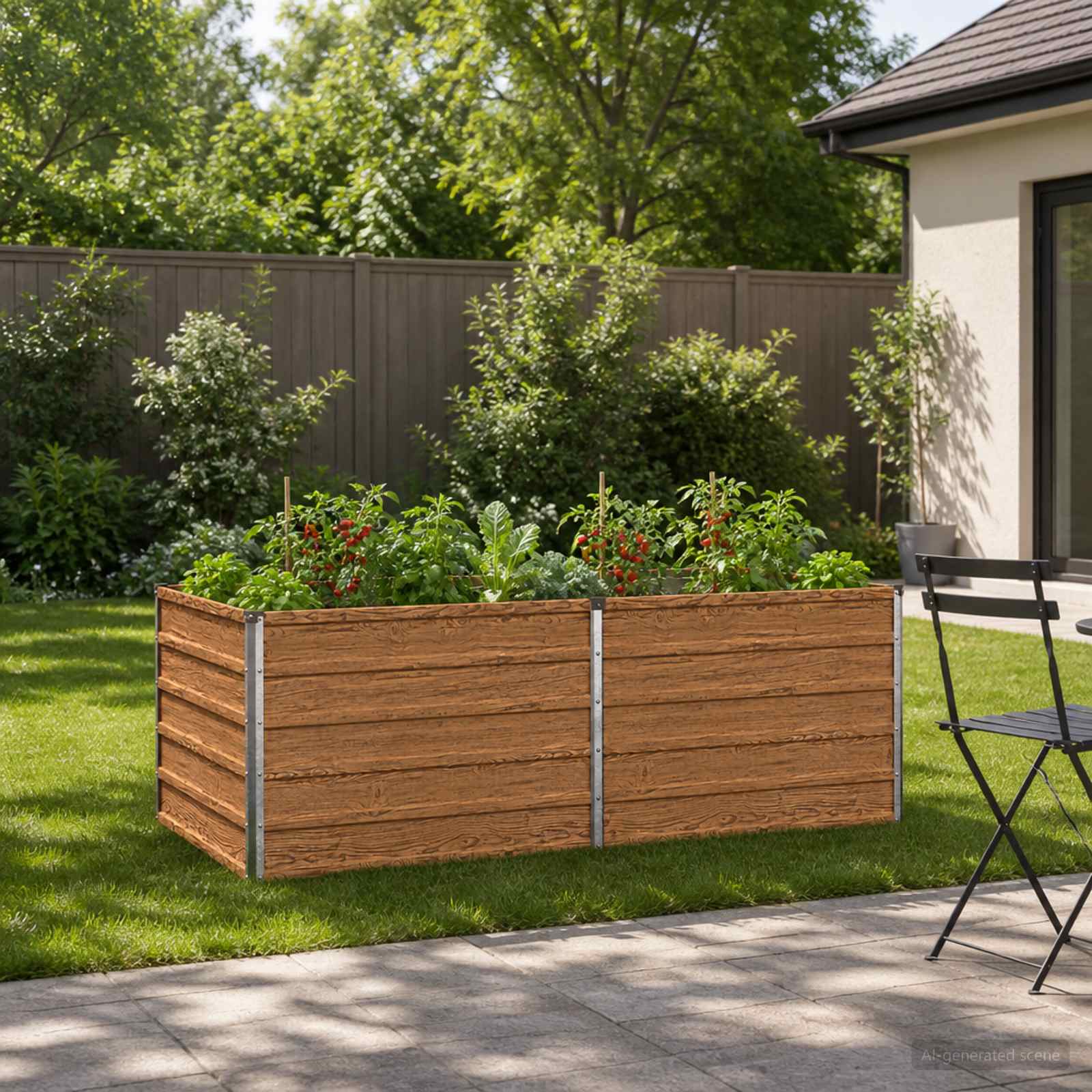 vidaXL Υψωμένο Κρεβάτι Κήπου Ξύλινο Καφέ 160 x 80 x 55 εκ.