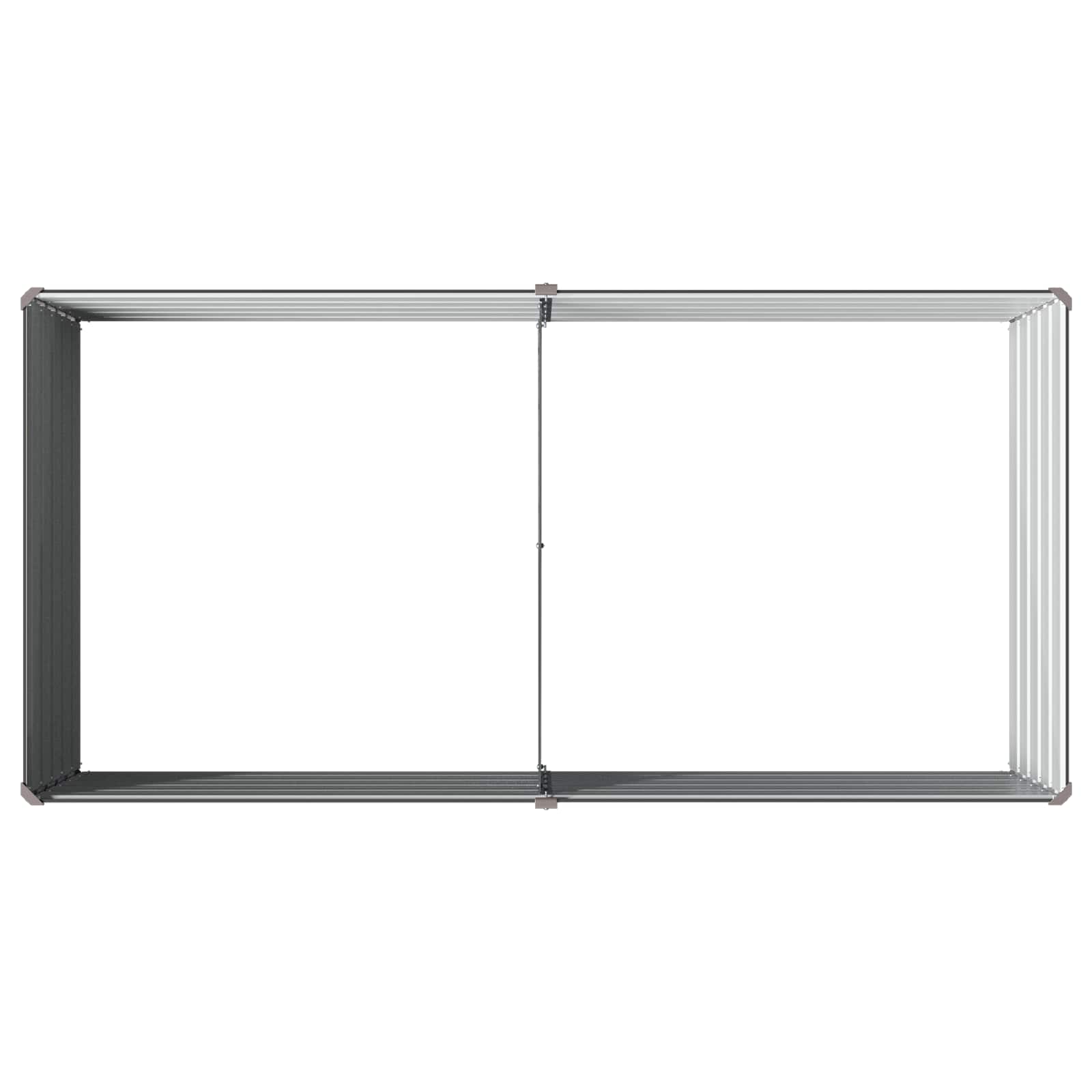 vidaXL Υψωμένο Κρεβάτι Κήπου Ανθρακί 160 x 80 x 55 εκ. - Image 5