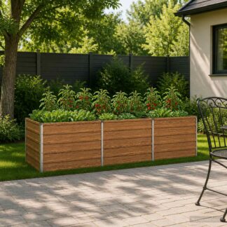 vidaXL Υψωμένο Κρεβάτι Κήπου Ξύλινο Καφέ 240 x 80 x 55 εκ.