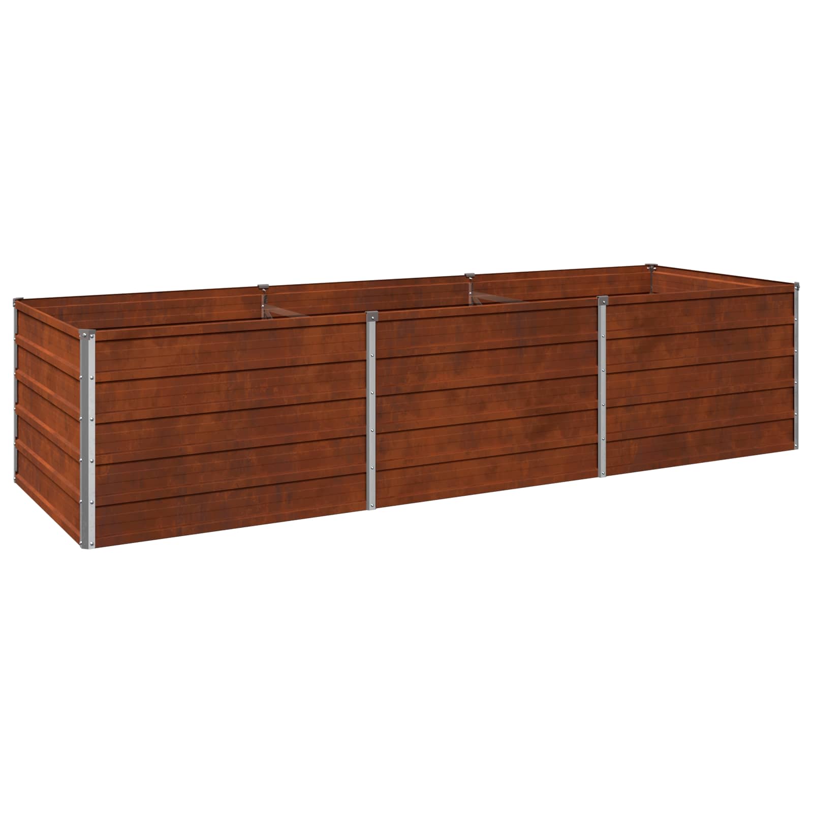 vidaXL Υψωμένο Κρεβάτι Κήπου Σκ rusty 240 x 80 x 55 εκ. κοντόν - Image 2