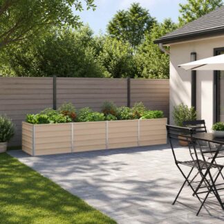 vidaXL Υψωμένο Κρεβάτι Κήπου Ελεφαντόδοντο 320 x 80 x 55 εκ.