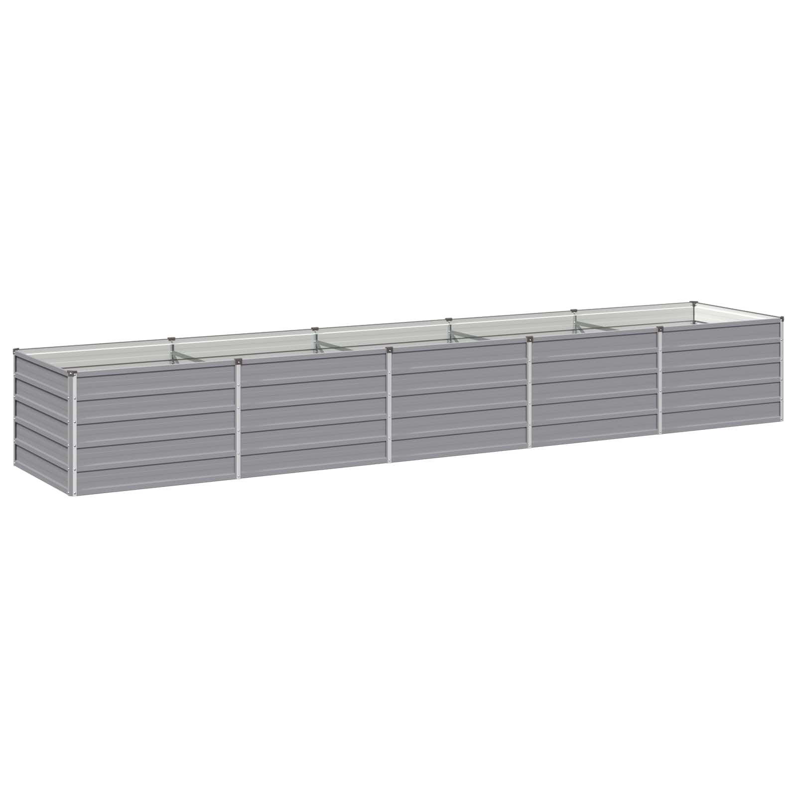 vidaXL Υψωμένο Κρεβάτι Κήπου Γκρι 400 x 80 x 55 εκ. - Image 2