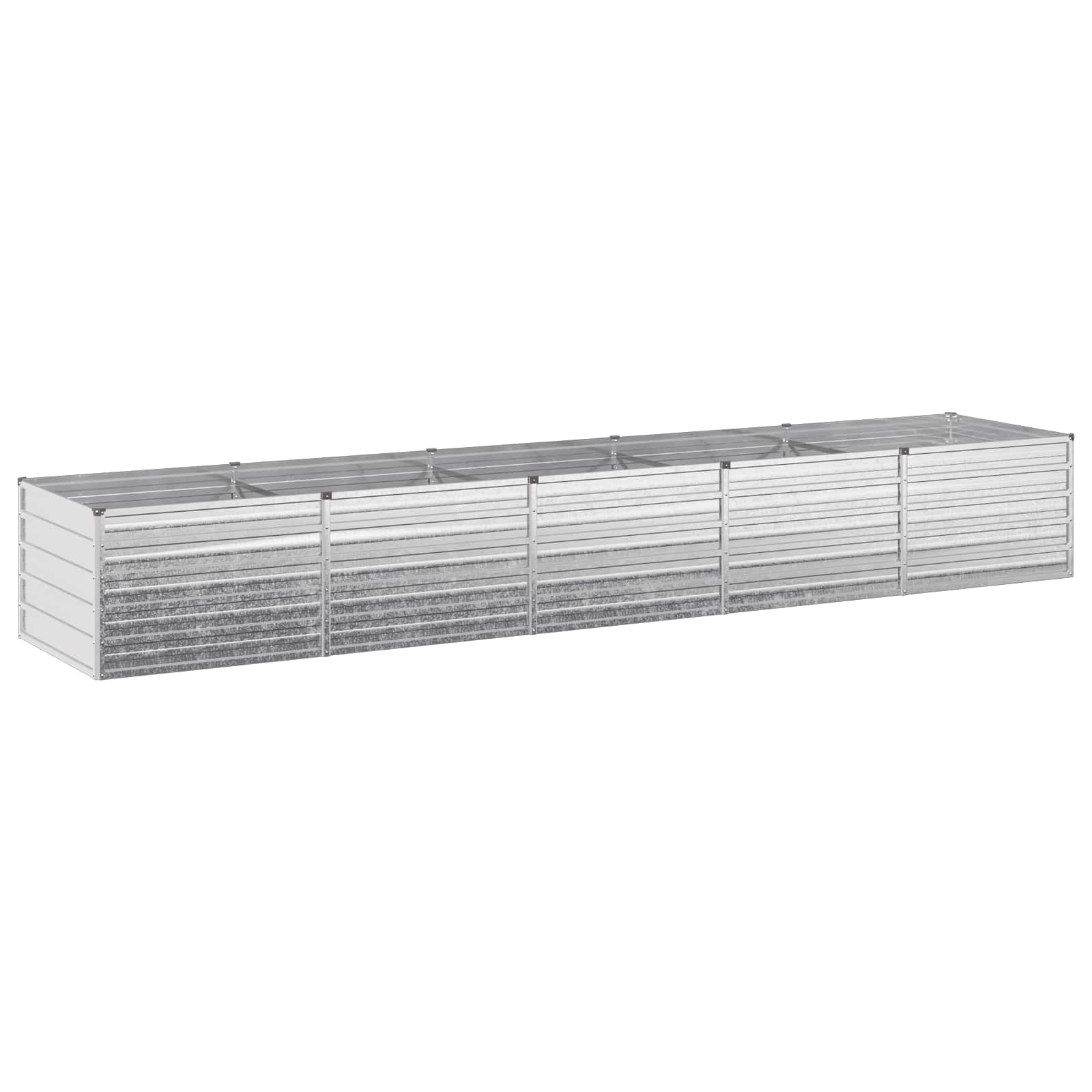 vidaXL Υψωμένο Κρεβάτι Κήπου Ασημί 400 x 80 x 55 εκ. γαλβανισμένο - Image 2