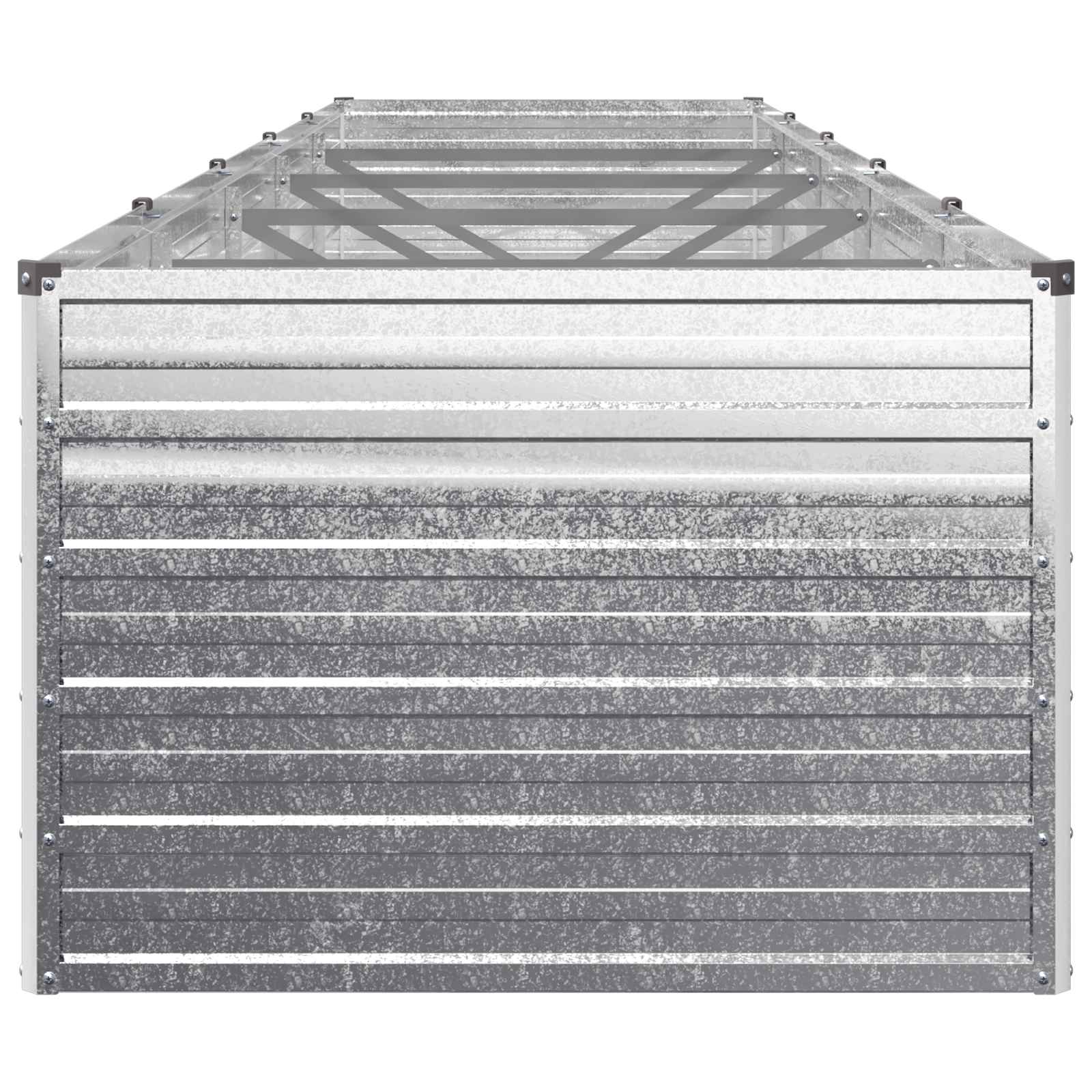 vidaXL Υψωμένο Κρεβάτι Κήπου Ασημί 400 x 80 x 55 εκ. γαλβανισμένο - Image 4