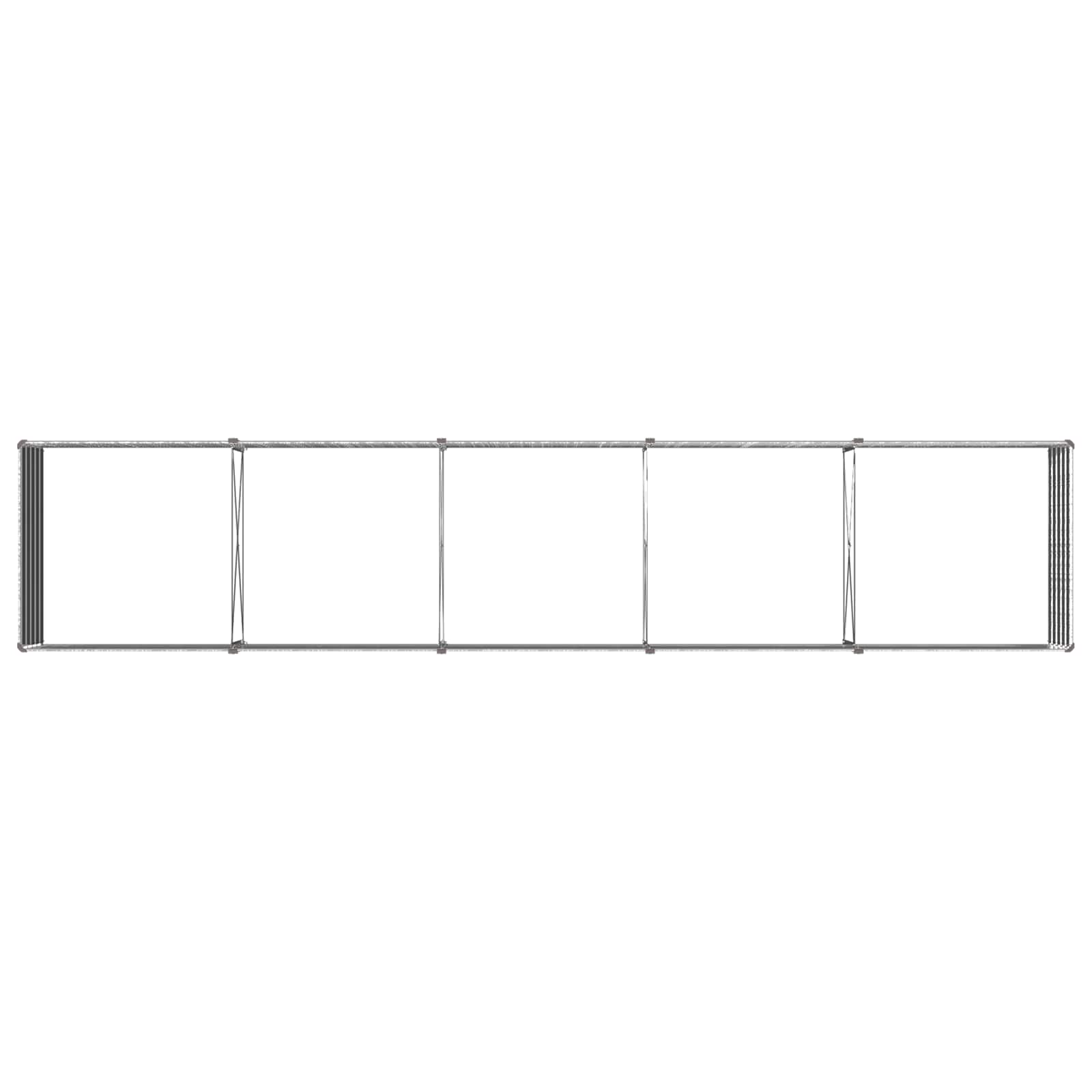 vidaXL Υψωμένο Κρεβάτι Κήπου Ασημί 400 x 80 x 55 εκ. γαλβανισμένο - Image 5