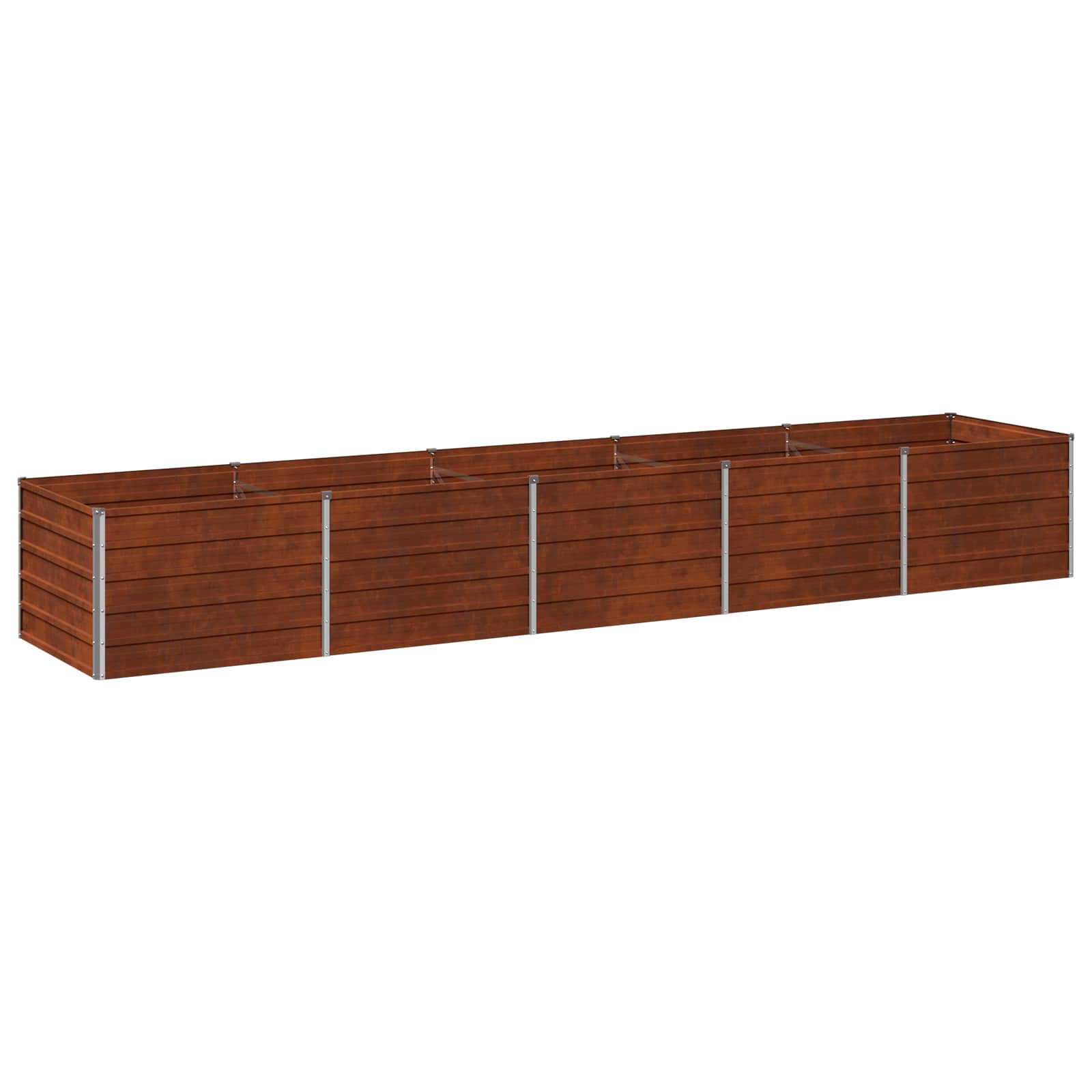 vidaXL Υψωμένο Κρεβάτι Κήπου Σκ rusty 400 x 80 x 55 εκ. κοντόν - Image 2