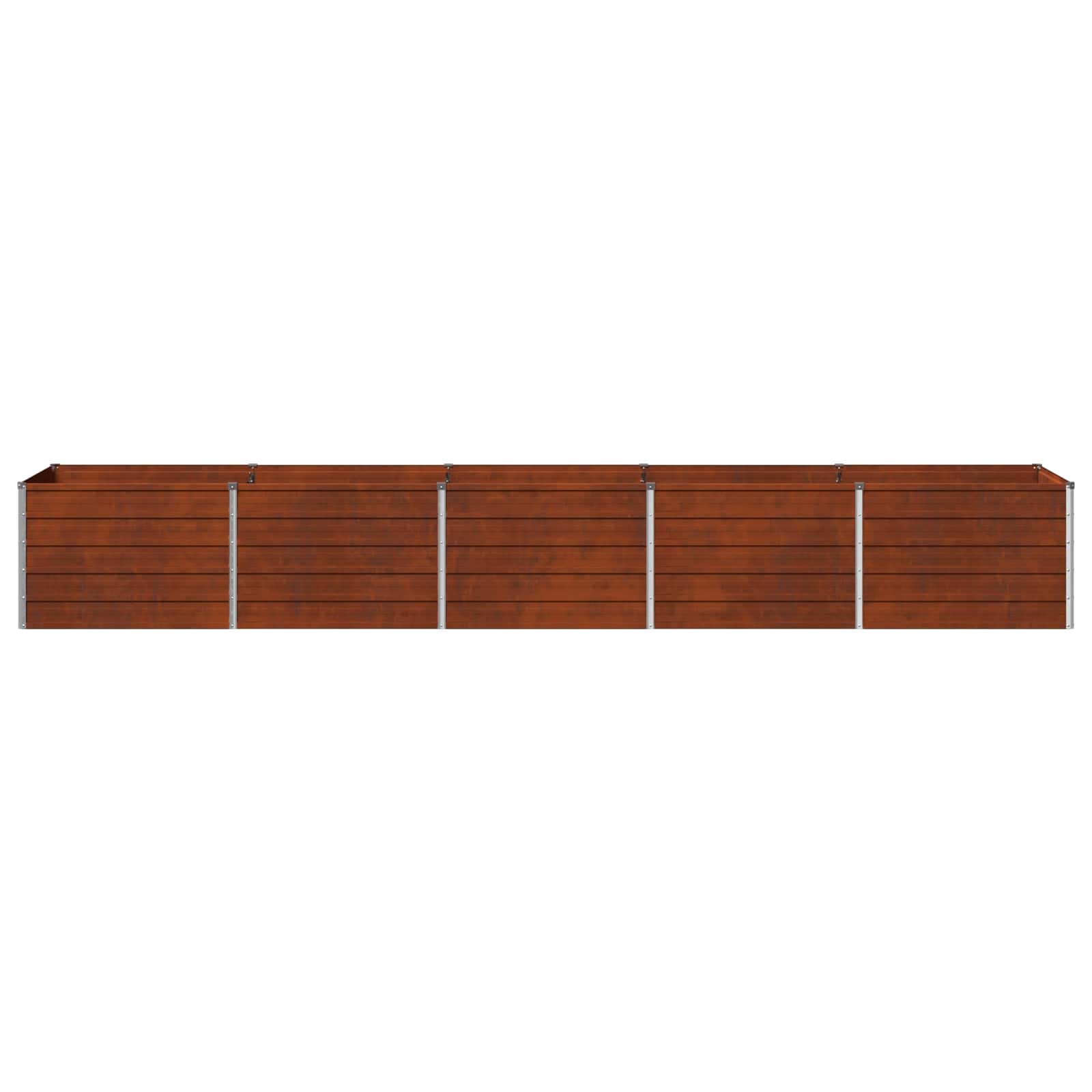 vidaXL Υψωμένο Κρεβάτι Κήπου Σκ rusty 400 x 80 x 55 εκ. κοντόν - Image 4