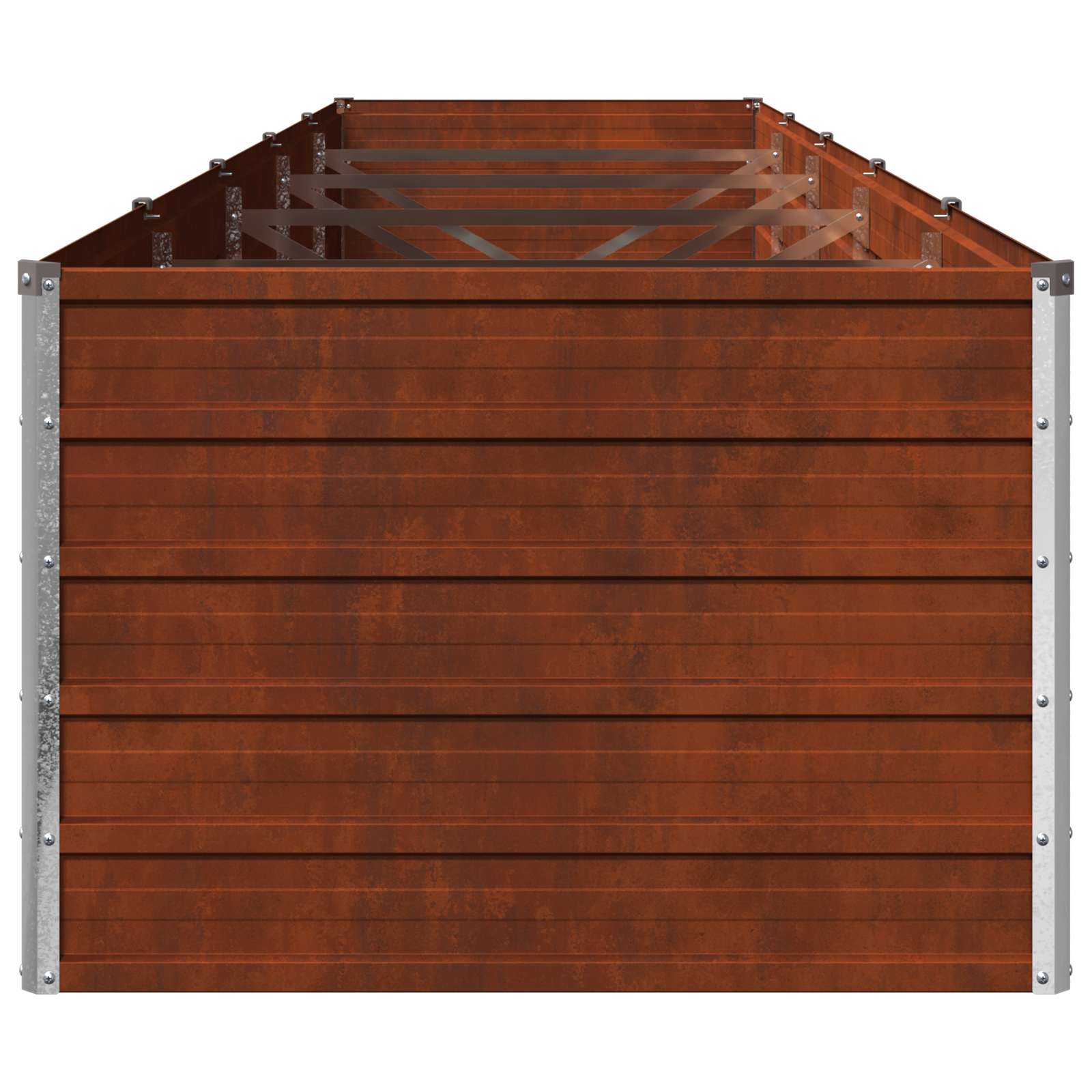 vidaXL Υψωμένο Κρεβάτι Κήπου Σκ rusty 400 x 80 x 55 εκ. κοντόν - Image 5