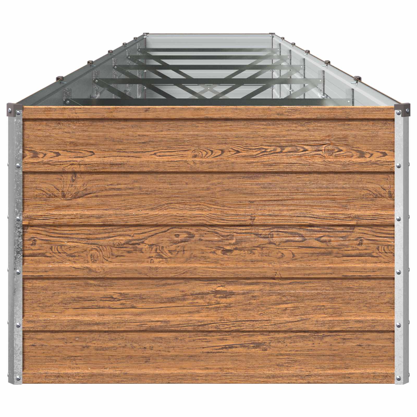 vidaXL Υψωμένο Κρεβάτι Κήπου Ξύλινο Καφέ 480 x 80 x 55 εκ. - Image 4