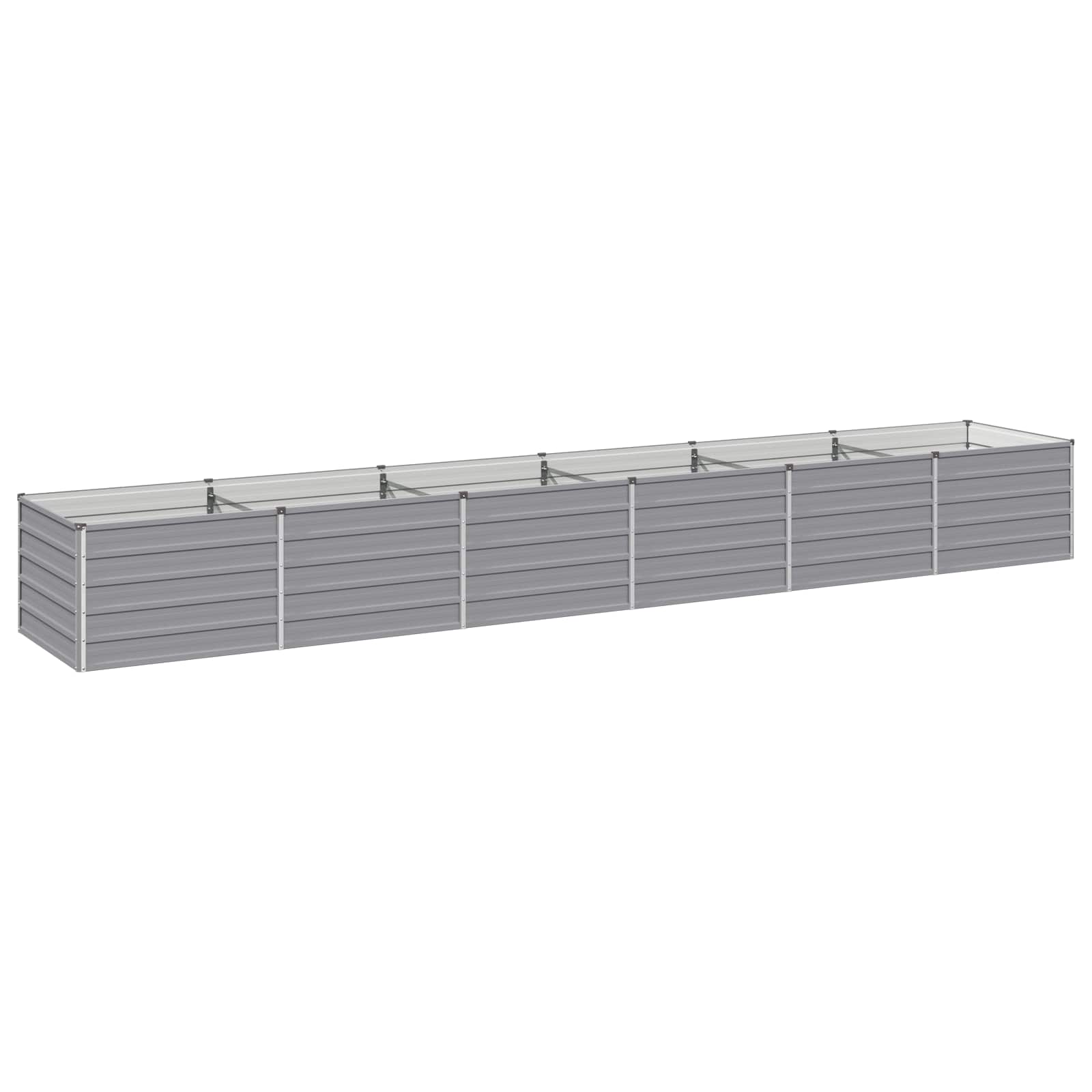 vidaXL Υψωμένο Κρεβάτι Κήπου Γκρι 480 x 80 x 55 εκ. - Image 2