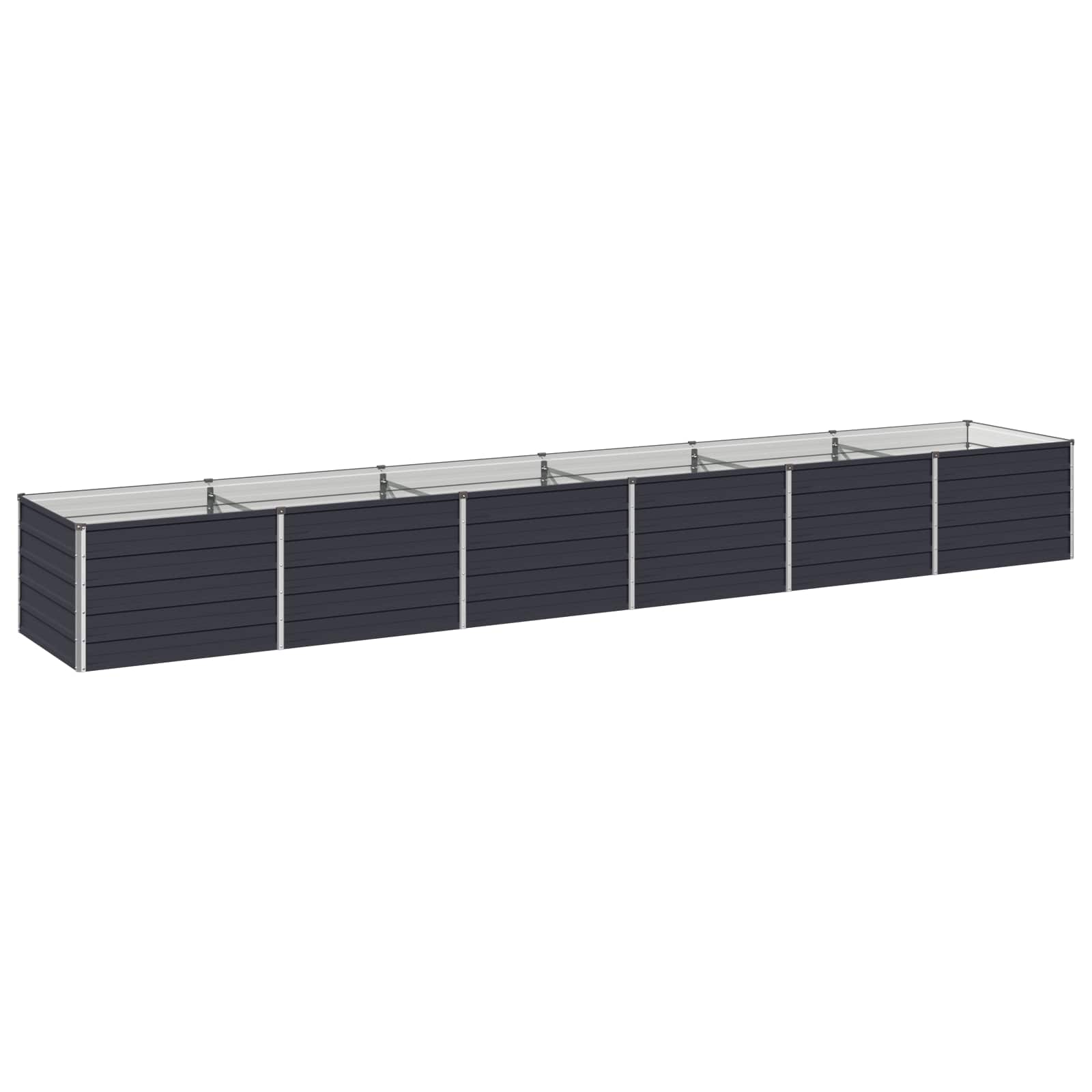 vidaXL Υψωμένο Κρεβάτι Κήπου Ανθρακί 480 x 80 x 55 εκ. - Image 2