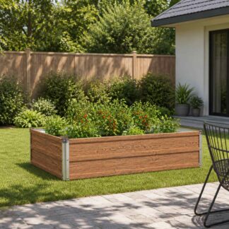 vidaXL Υψωμένο Κρεβάτι Κήπου Ξύλινο Καφέ 100 x 80 x 24 εκ.
