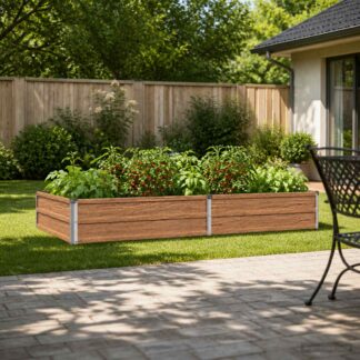 vidaXL Υψωμένο Κρεβάτι Κήπου Ξύλινο Καφέ 160 x 80 x 24 εκ.